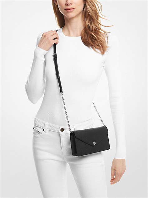 michael kors small saffiano leather envelope crossbody bag|Michael Kors SMALL SAFFIANO LEATHER ENVELOPE .